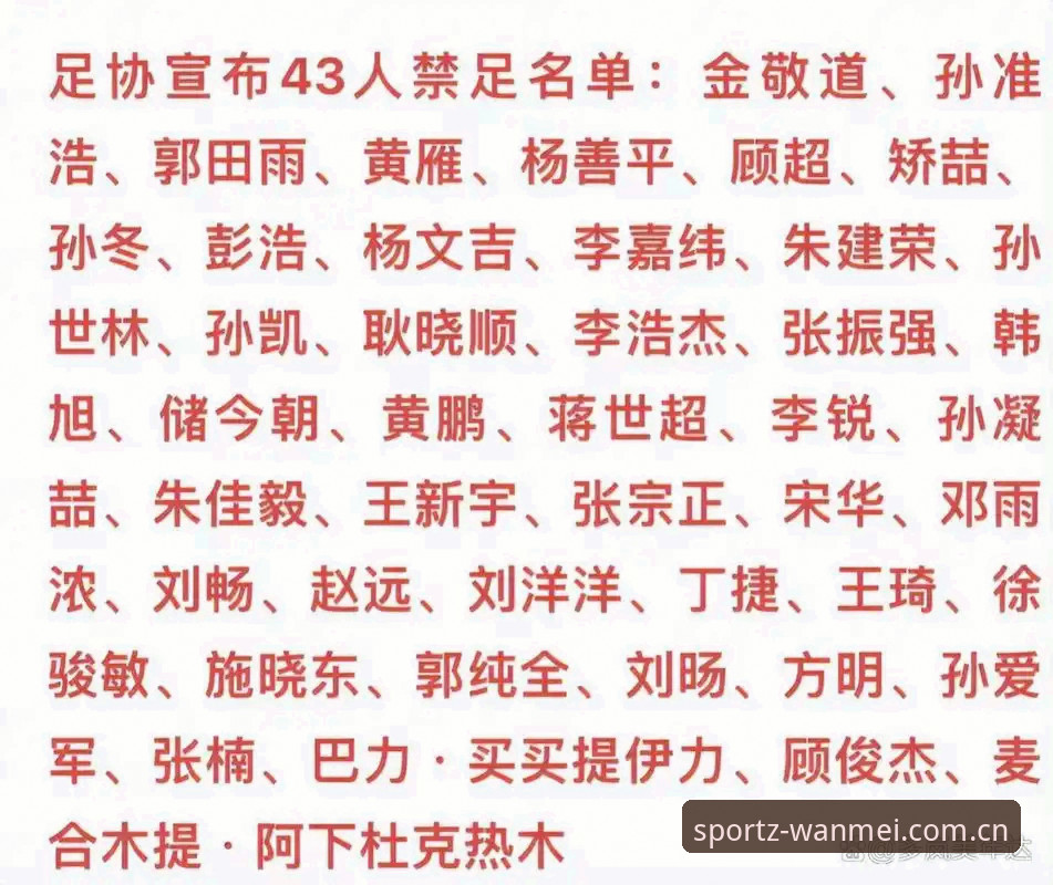 中国足球第三批禁足名单最新动态：终身禁足17人，五年禁足48人